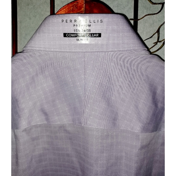 Perry Ellis Non-Iron Slim-Fit Nail Head Dress Shir - Picture 4 of 15